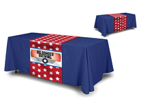 table cloth blank with printed table runner